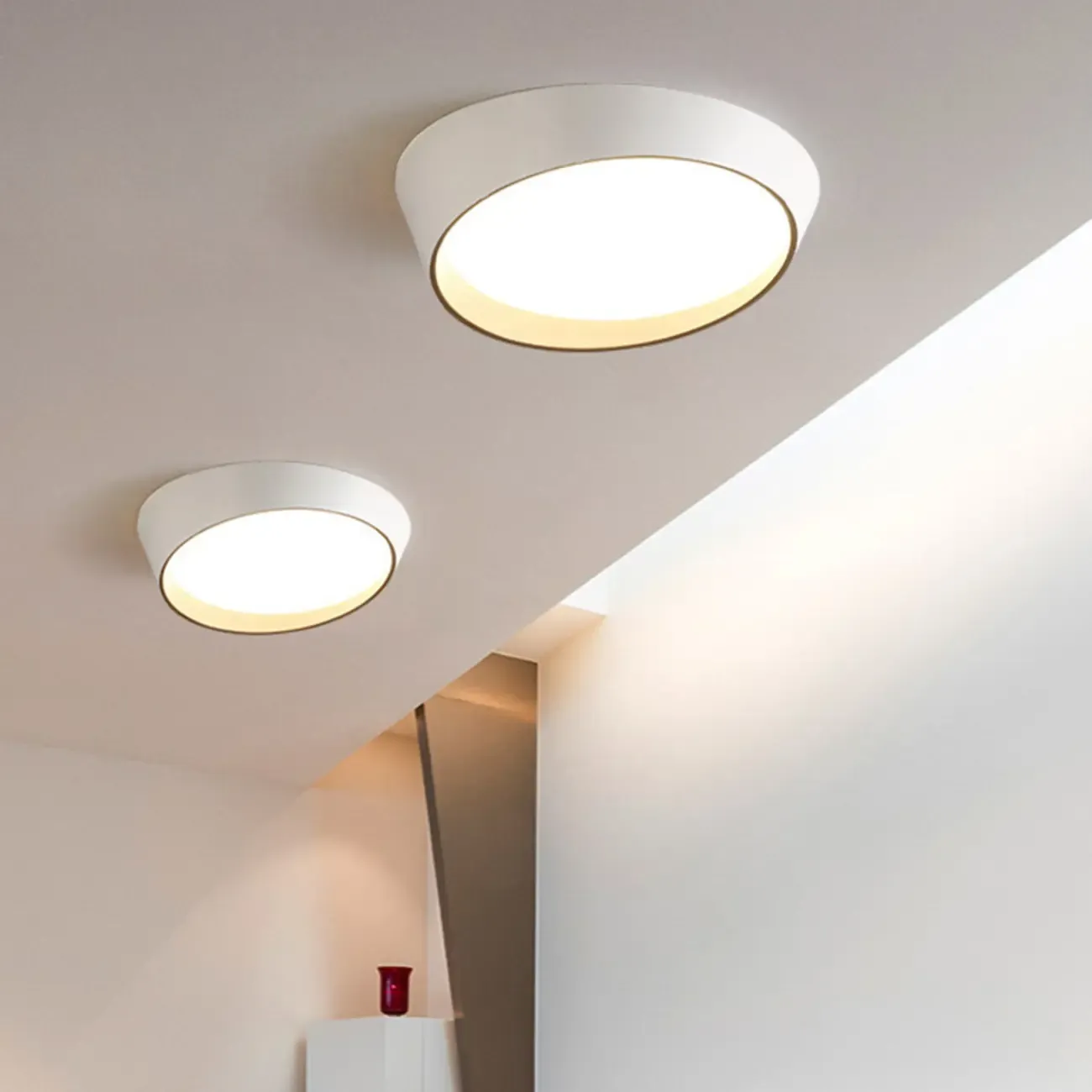 Modern Minimalist Round Flush Ceiling Light for Living Room Image - 8