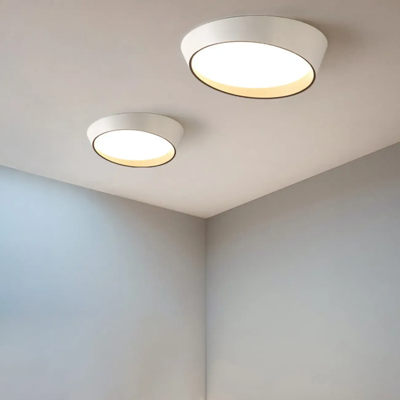 Modern Minimalist Round Flush Ceiling Light for Living Room Image - 16