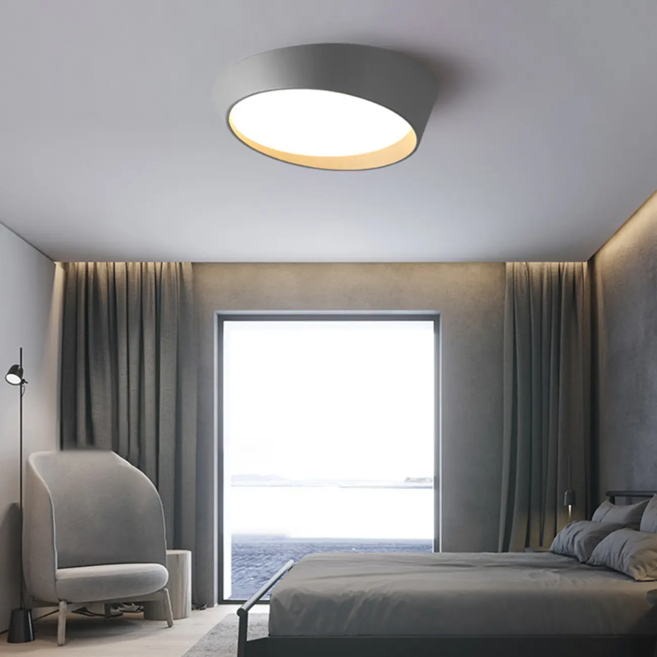 Modern Minimalist Round Flush Ceiling Light for Living Room Image - 17 | homeyfad