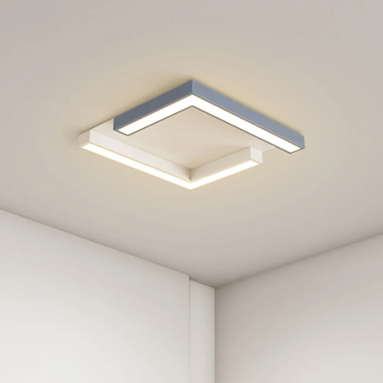 Modern Geometric Ceiling Light Fixture with Acrylic Shade Image - 4 | homeyfad