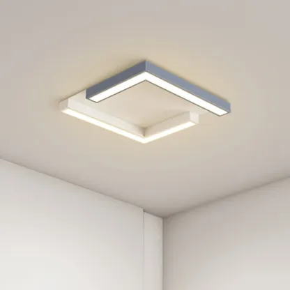 Modern Geometric Ceiling Light Fixture with Acrylic Shade Image - 4