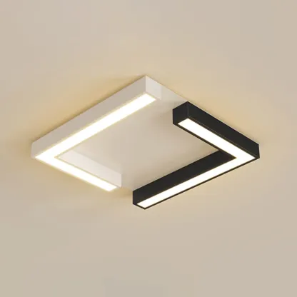 Modern Geometric Ceiling Light Fixture with Acrylic Shade Image - 6