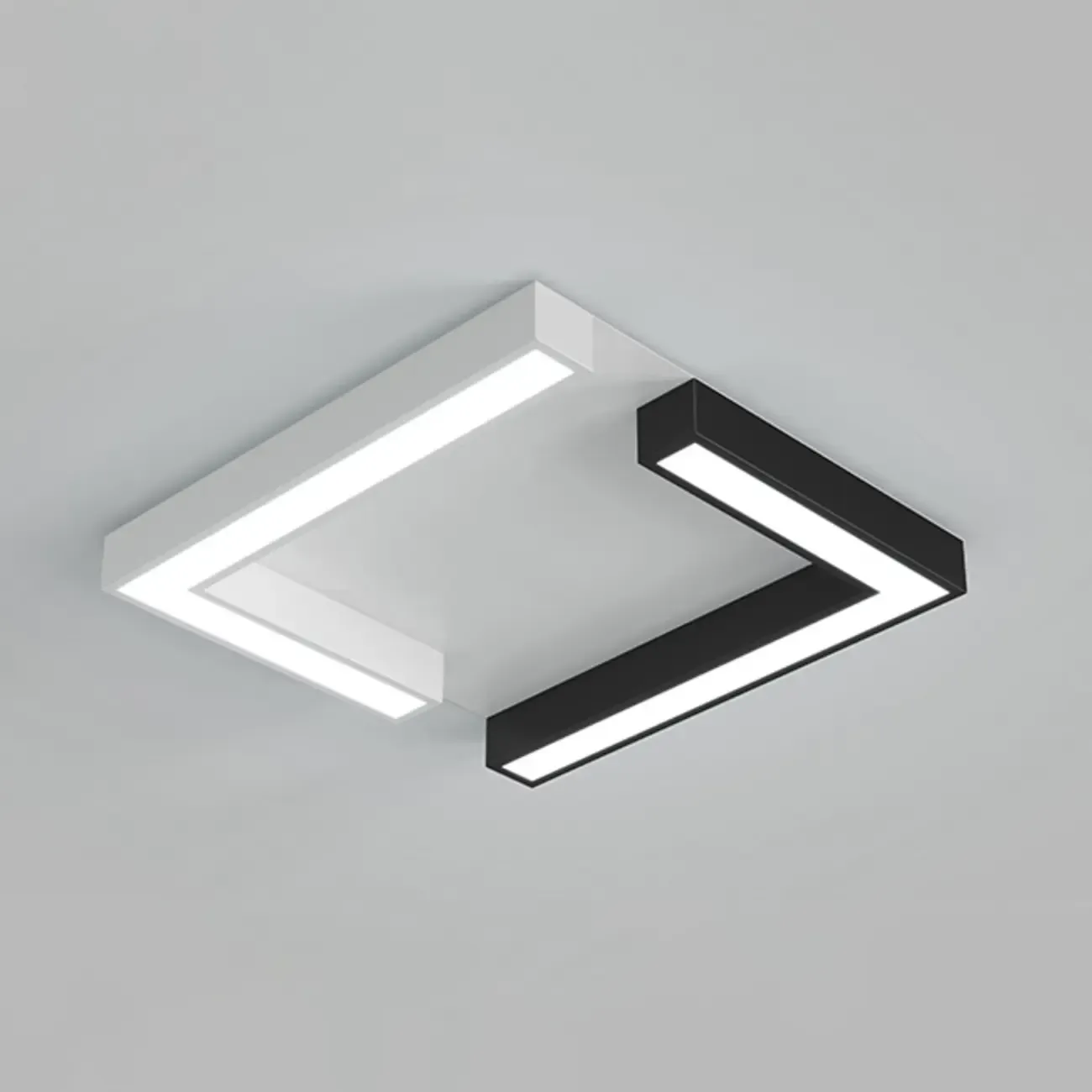 Modern Geometric Ceiling Light Fixture with Acrylic Shade Image - 7