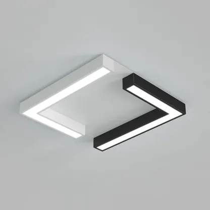 Modern Geometric Ceiling Light Fixture with Acrylic Shade Image - 7