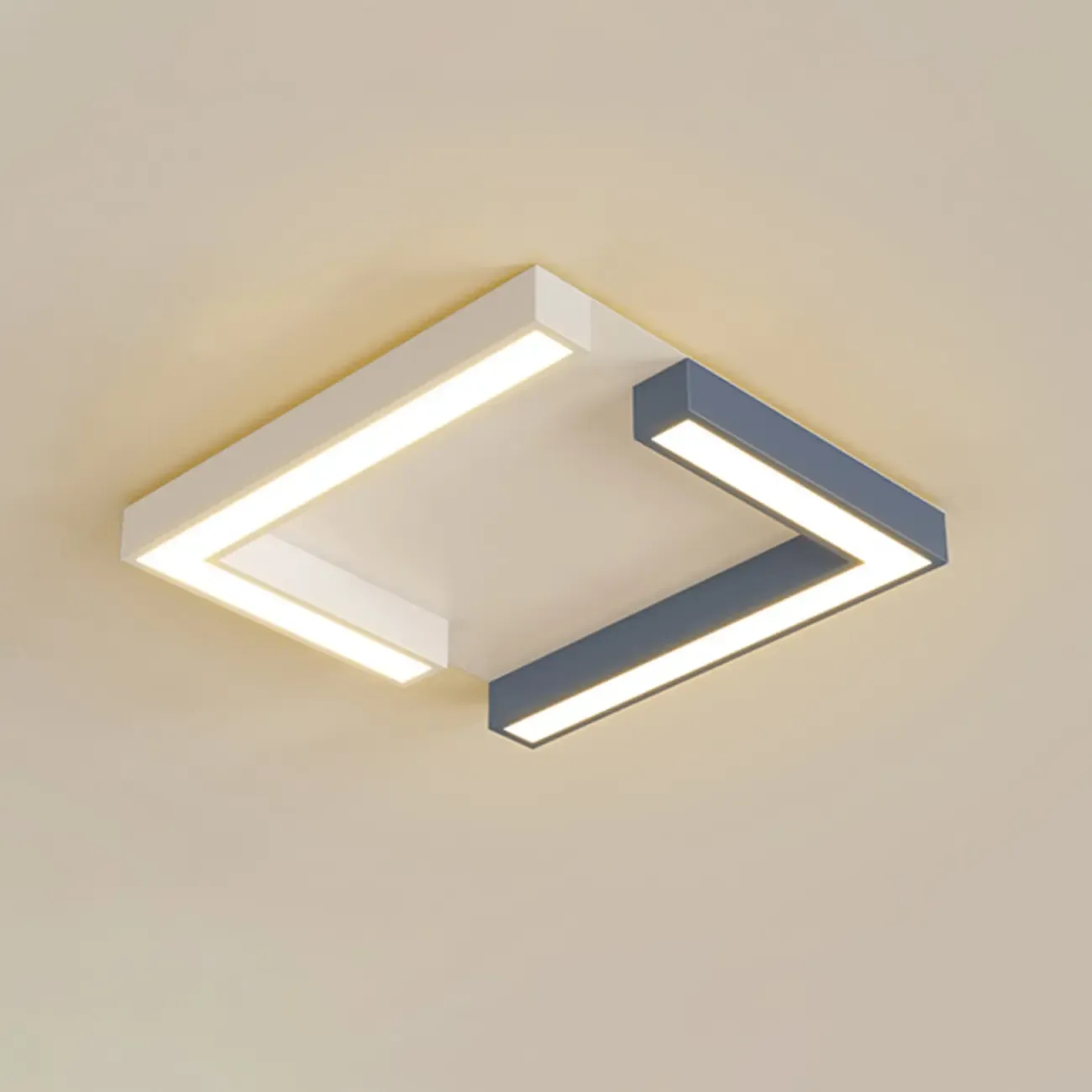Modern Geometric Ceiling Light Fixture with Acrylic Shade Image - 8