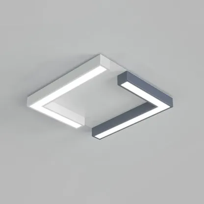 Modern Geometric Ceiling Light Fixture with Acrylic Shade Image - 9