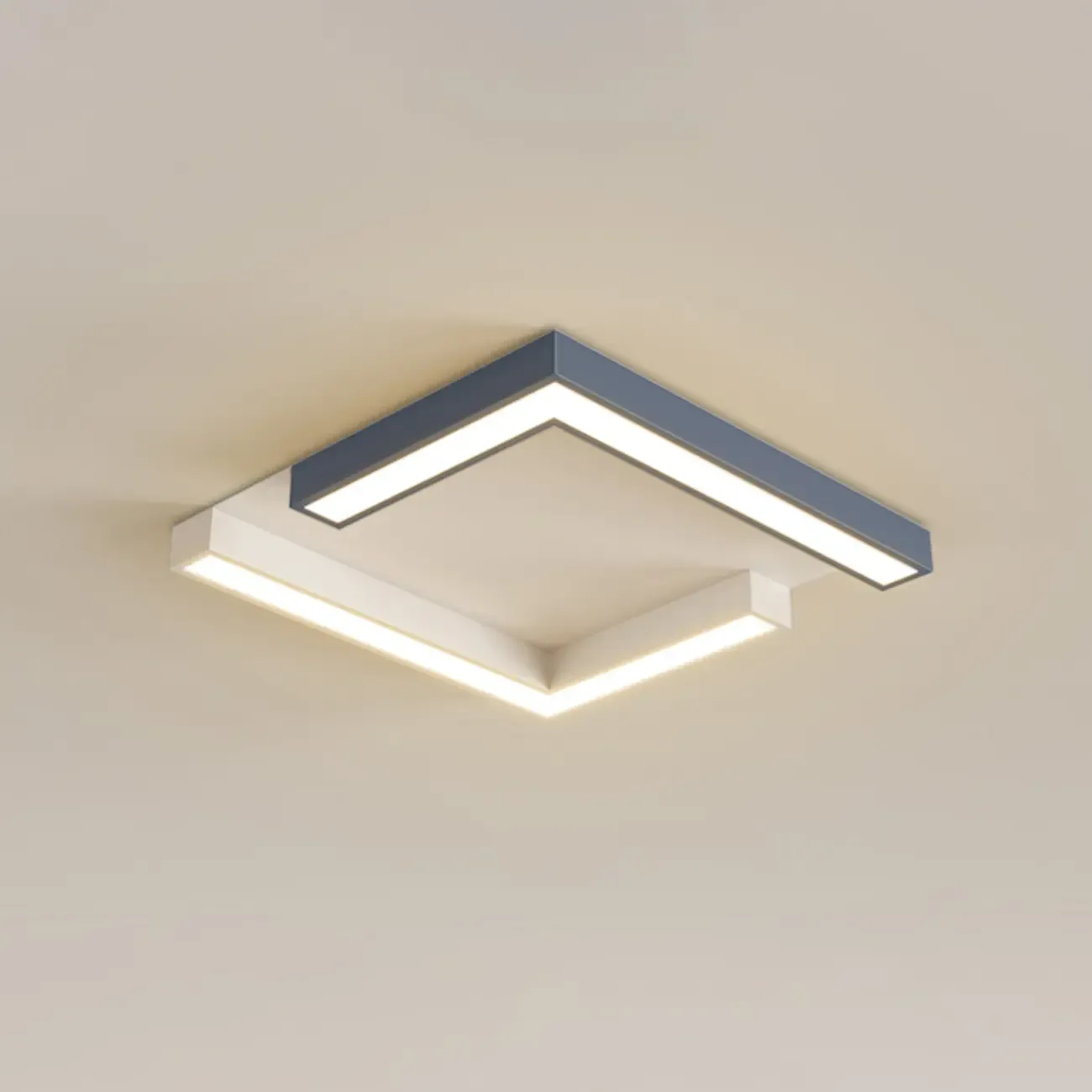 Modern Geometric Ceiling Light Fixture with Acrylic Shade Image - 10