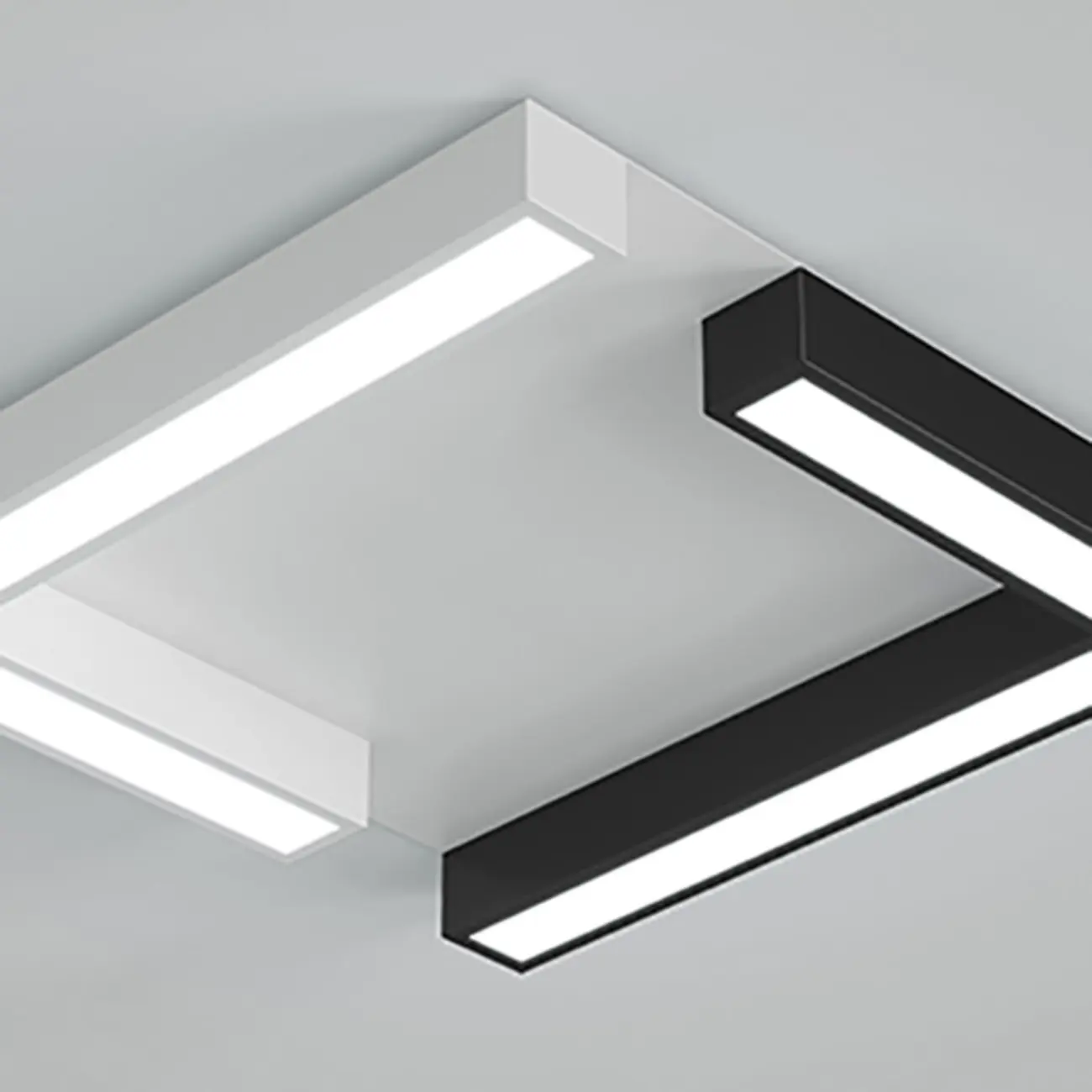 Modern Geometric Ceiling Light Fixture with Acrylic Shade Image - 13 | homeyfad