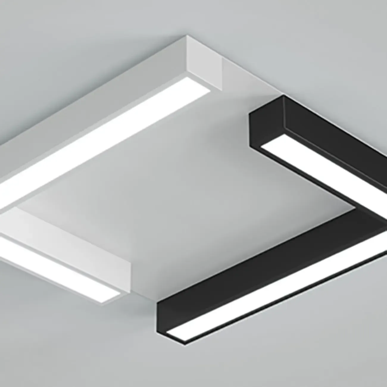 Modern Geometric Ceiling Light Fixture with Acrylic Shade Image - 13