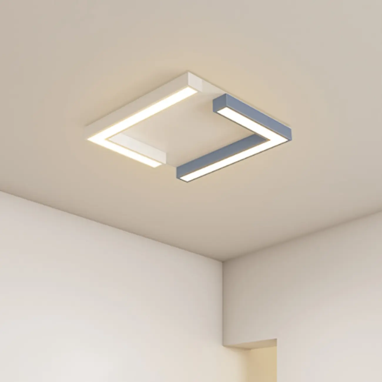 Modern Geometric Ceiling Light Fixture with Acrylic Shade Image - 14 | homeyfad