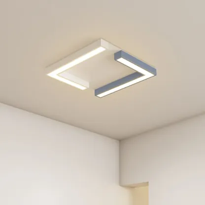 Modern Geometric Ceiling Light Fixture with Acrylic Shade Image - 14