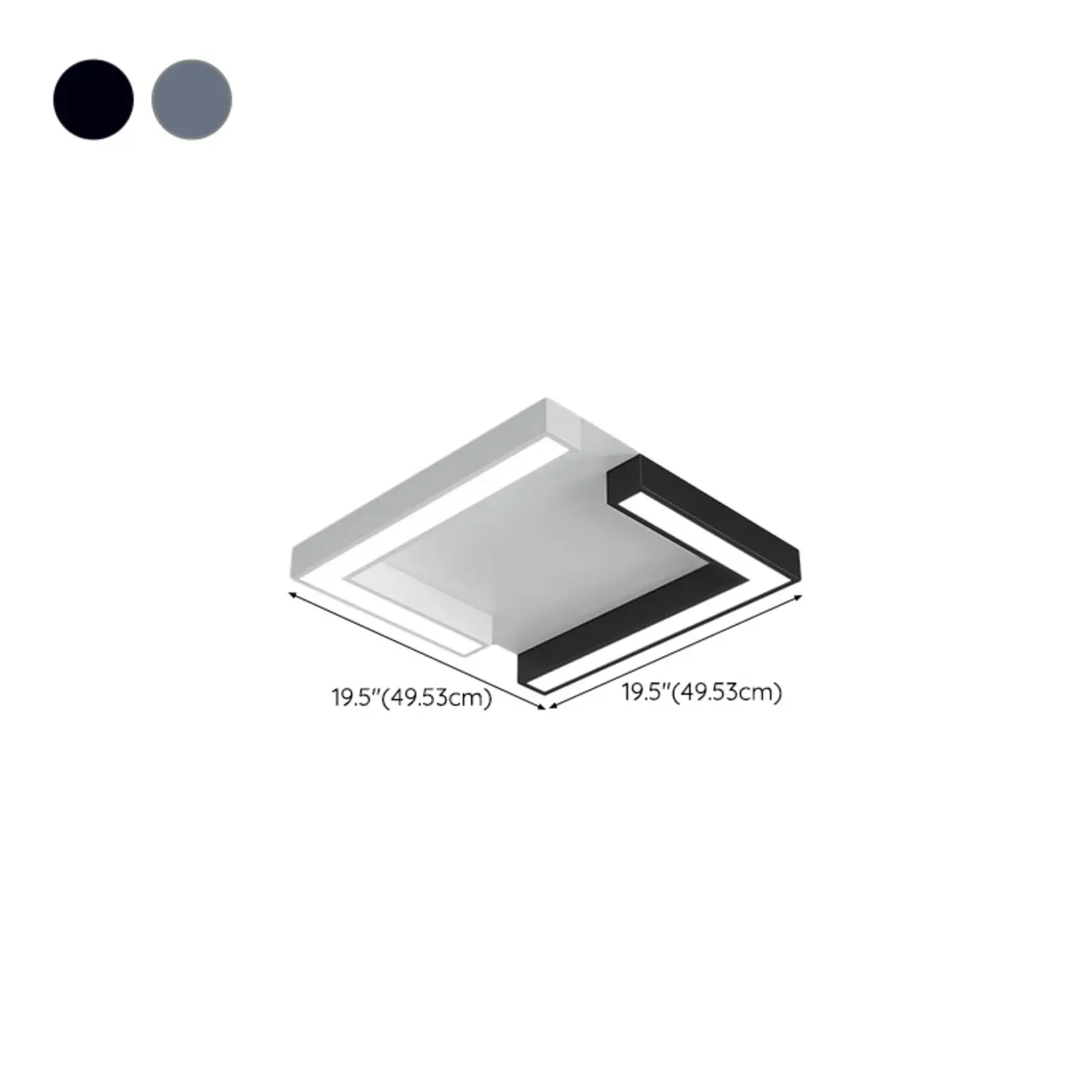 Modern Geometric Ceiling Light Fixture with Acrylic Shade Image - 17 | homeyfad