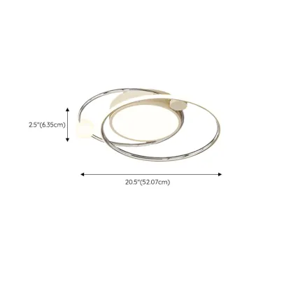 Dimmable Circular Flush Ceiling Light for Modern Bedroom  #size