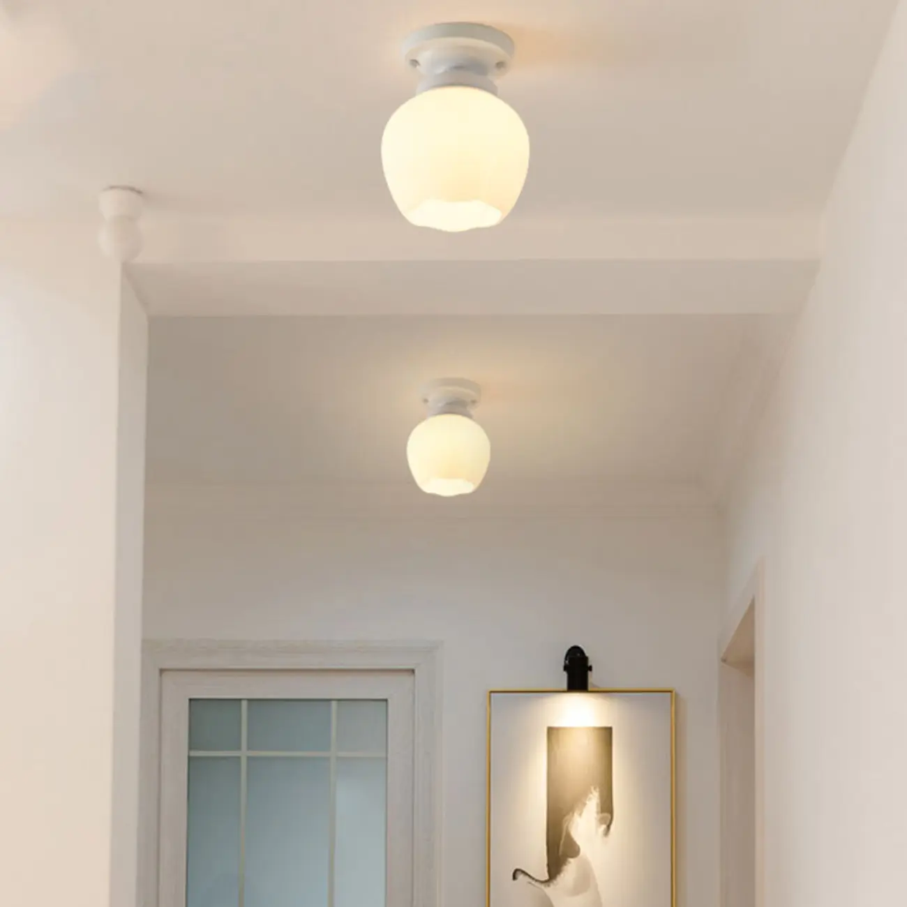 Elegant Flower Shape Ceiling Light for Entrance Illumination  Image - 3 | homeyfad