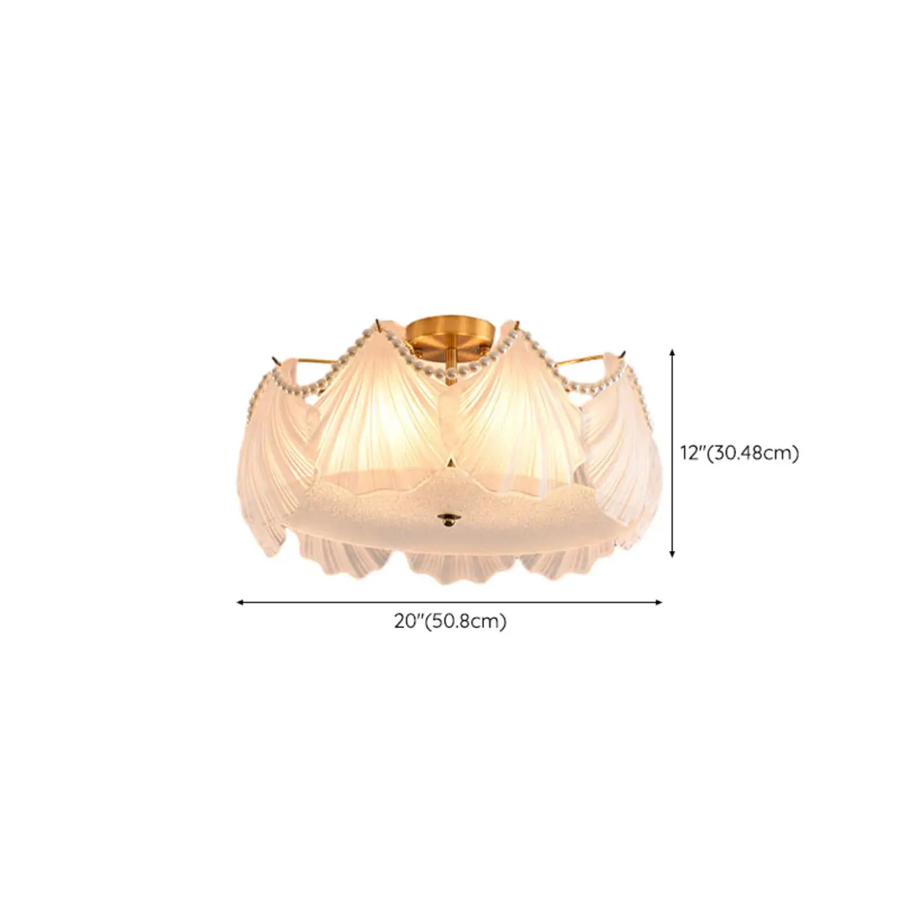 Luxury Living Room Ceiling Light with Glass Shell Shade Image - 26 | homeyfad