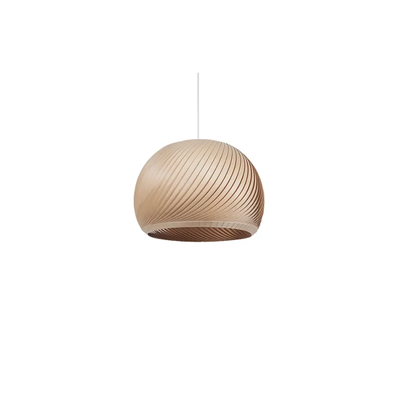Japanese Wood Round Ball Pendant Lamp for Dining Room Image - 4