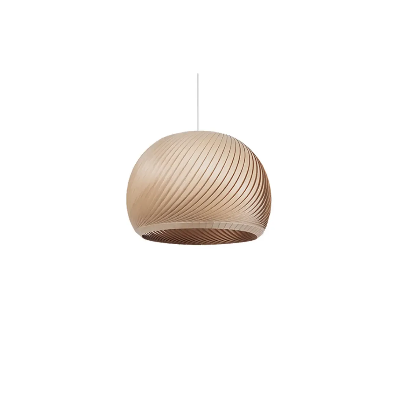 Japanese Wood Round Ball Pendant Lamp for Dining Room Image - 5