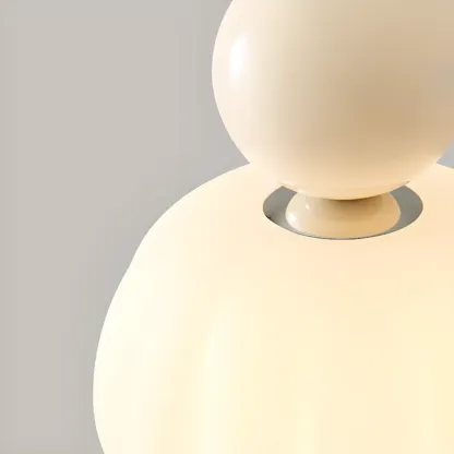 Pumpkin Acrylic Semi Flush Ceiling Light for Entryway,Porch Image - 11