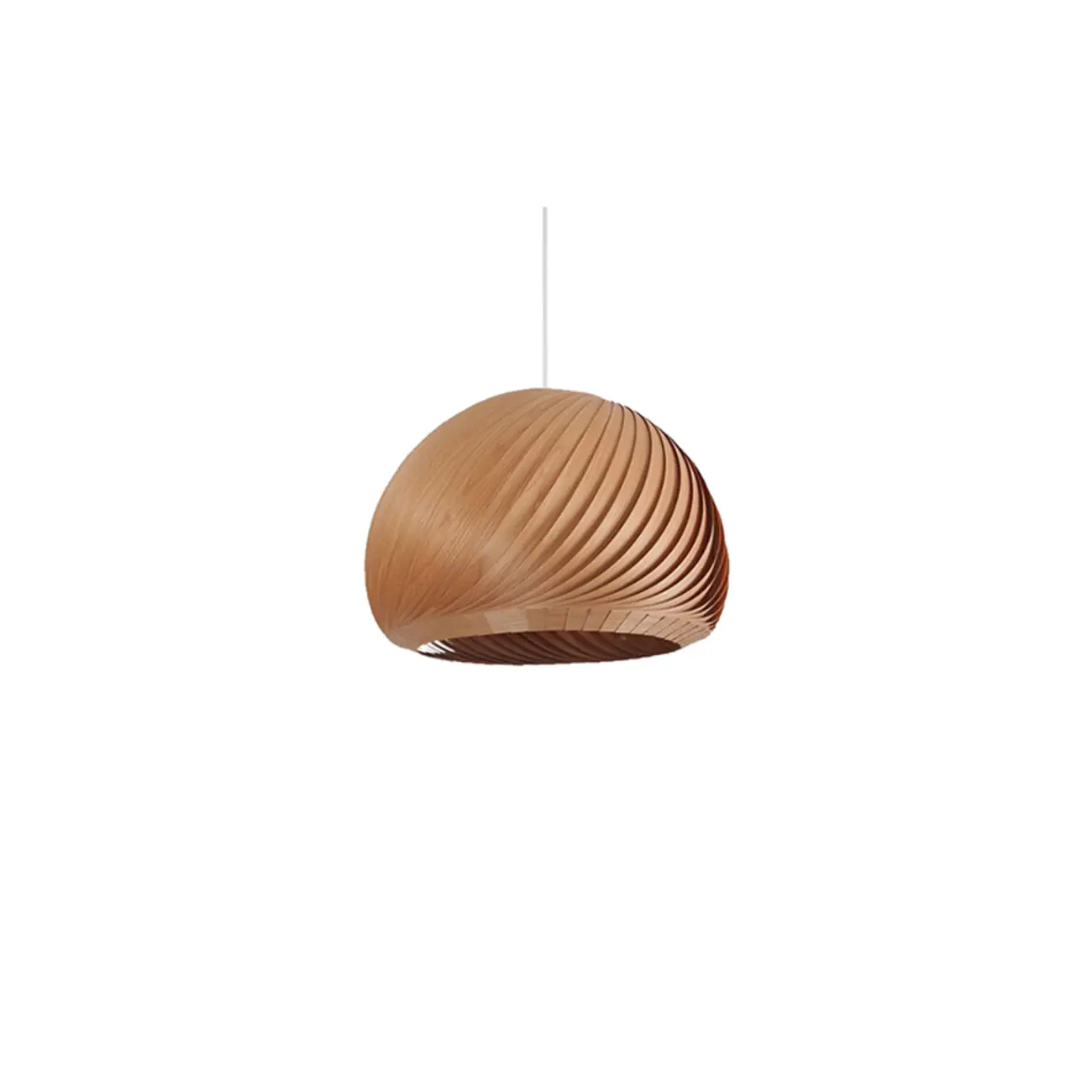 Japanese Wood Round Ball Pendant Lamp for Dining Room Image - 9 | homeyfad