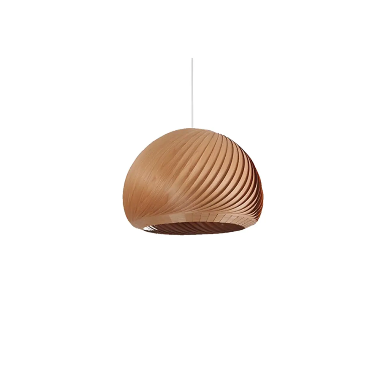 Japanese Wood Round Ball Pendant Lamp for Dining Room Image - 11 | homeyfad