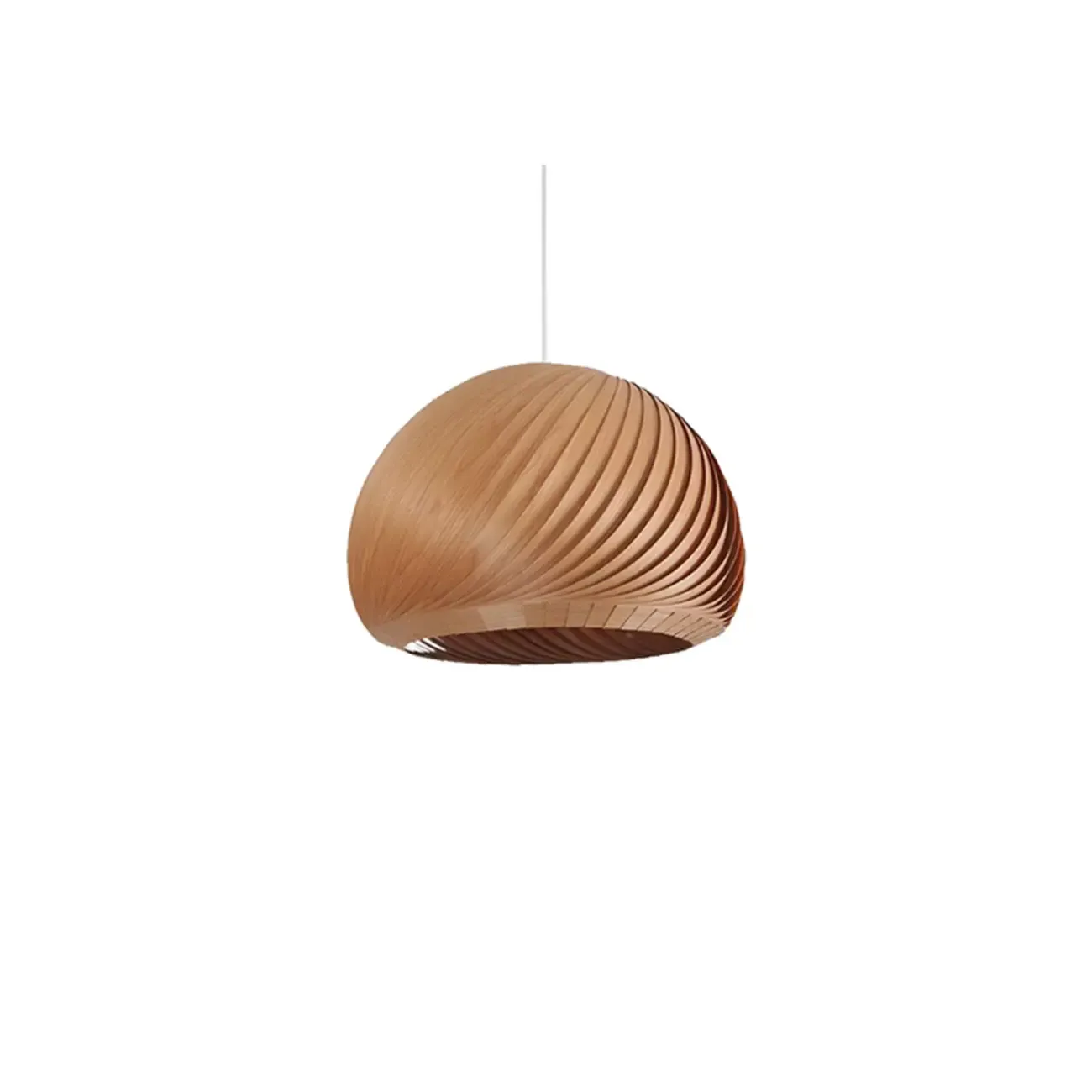 Japanese Wood Round Ball Pendant Lamp for Dining Room Image - 11