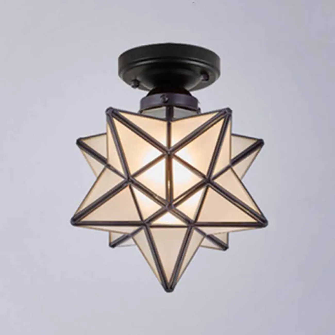 Creative Iron LED Semi Flush Lamp Fixture for Indoor Lighting Image - 3 | homeyfad