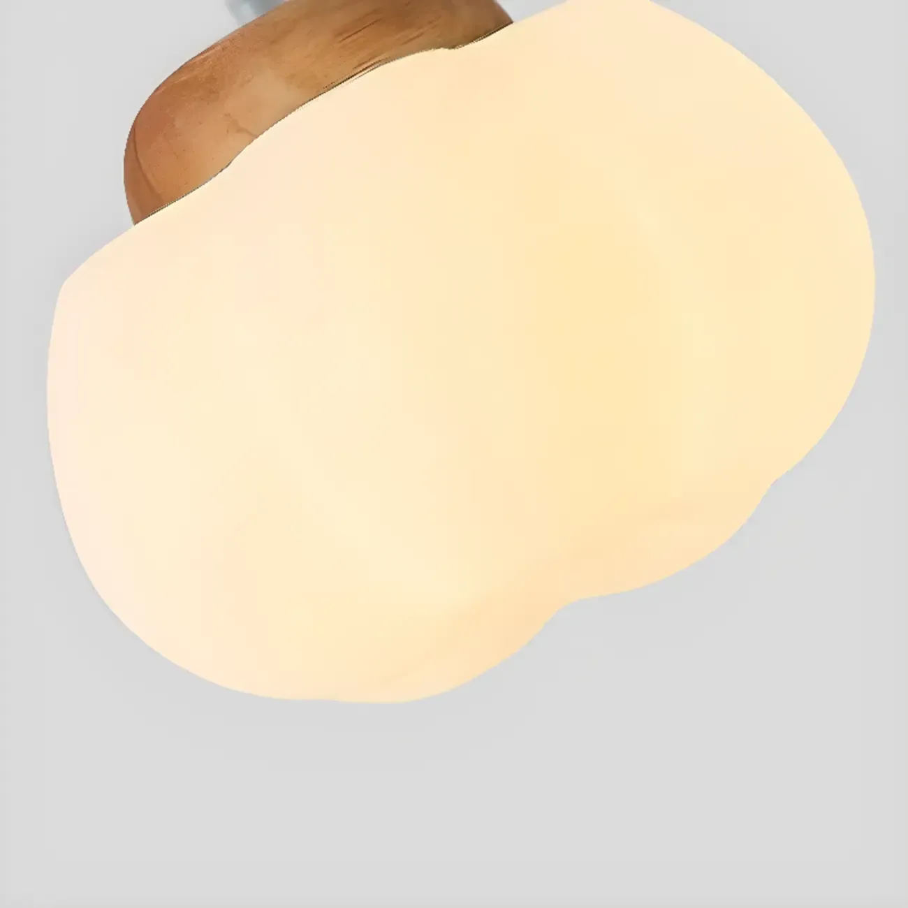 Cream Pumpkin Shape Pendant Light with Adjustable Hanging Length Image - 9