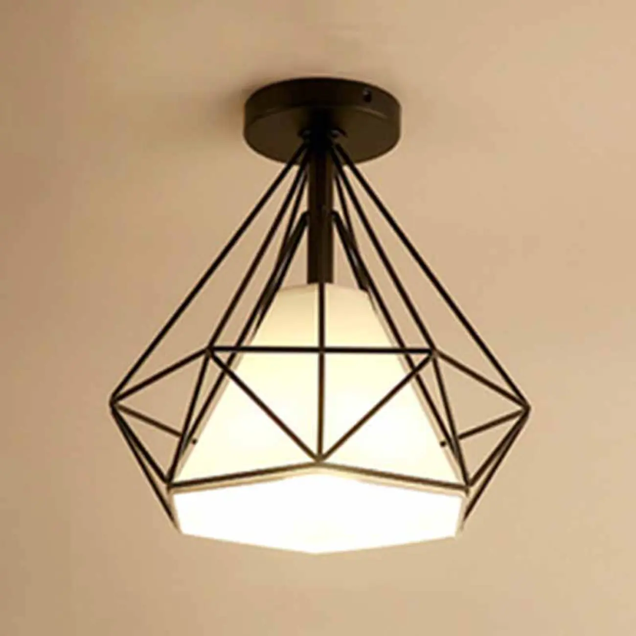 Creative Iron LED Semi Flush Lamp Fixture for Indoor Lighting Image - 10 | homeyfad