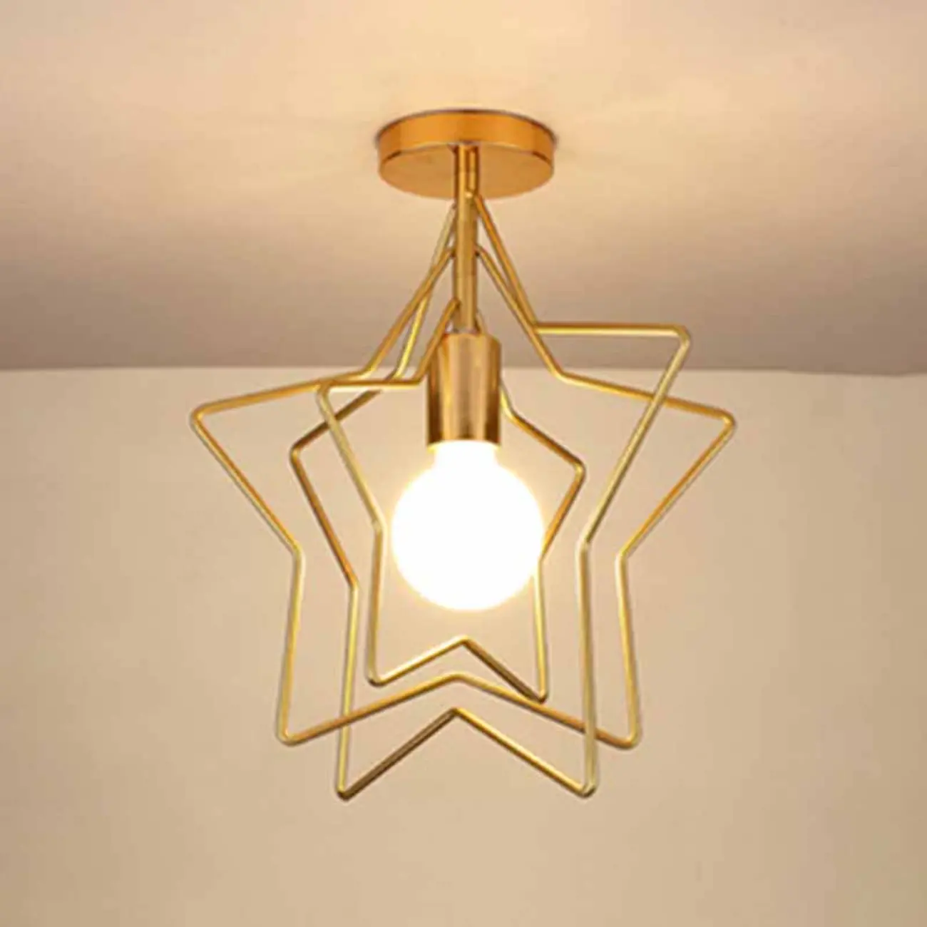 Creative Iron LED Semi Flush Lamp Fixture for Indoor Lighting Image - 14 | homeyfad