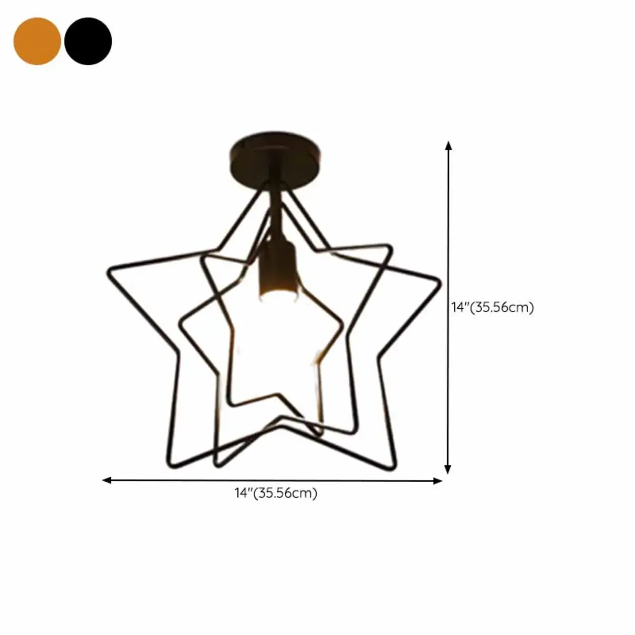 Creative Iron LED Semi Flush Lamp Fixture for Indoor Lighting Image - 20