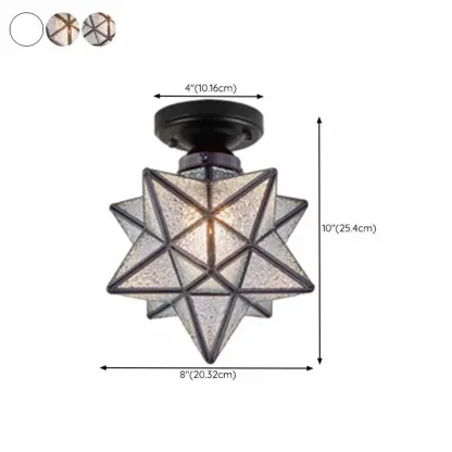 Creative Iron LED Semi Flush Lamp Fixture for Indoor Lighting Image - 21