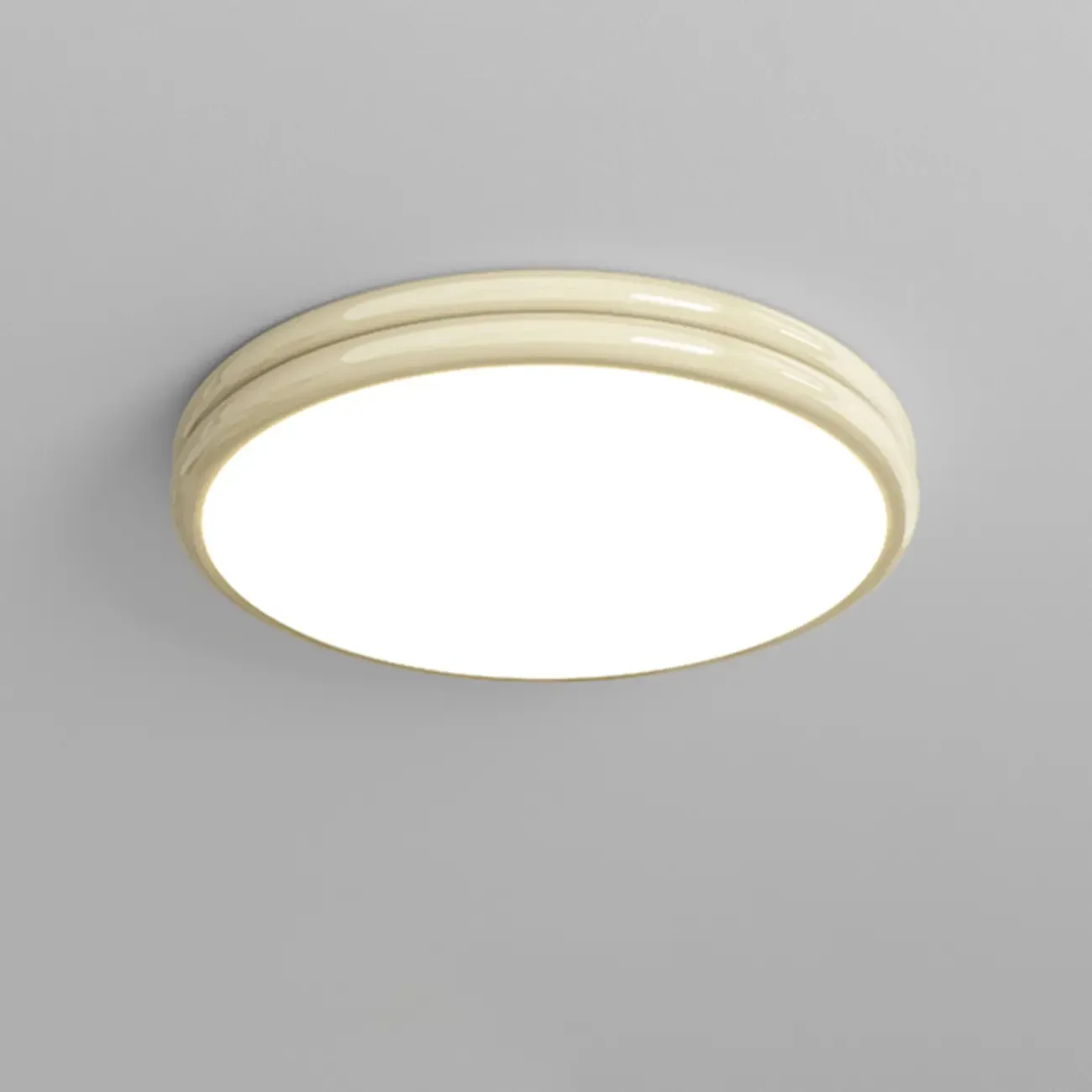 Double-Layer Round Flush Mount Ceiling Light for Living Room Image - 3