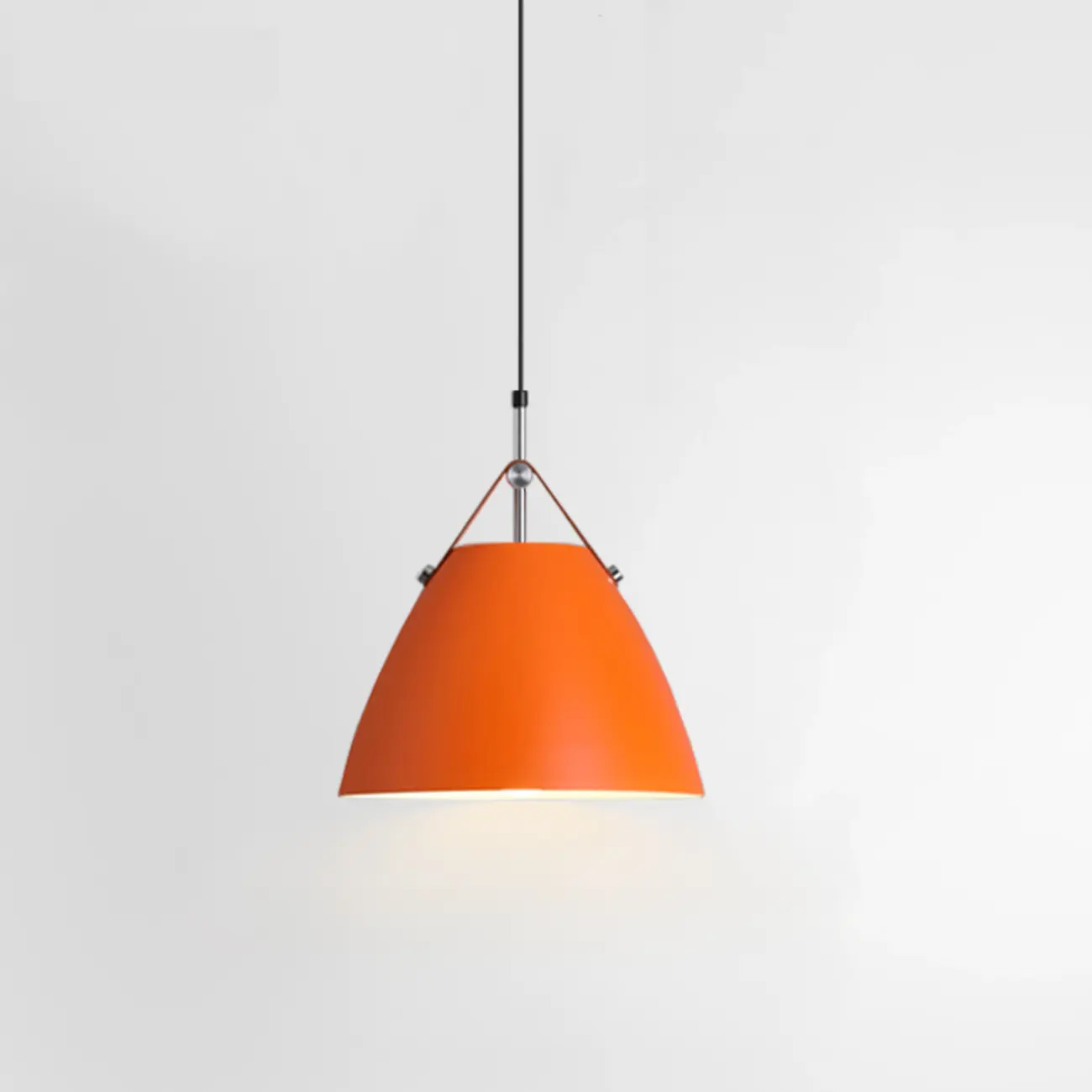 Industrial Orange Cone Pendant Light for Dining Room Image - 3 | homeyfad