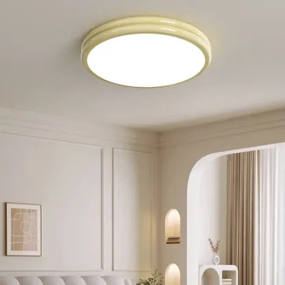 Double-Layer Round Flush Mount Ceiling Light for Living Room Image - 6