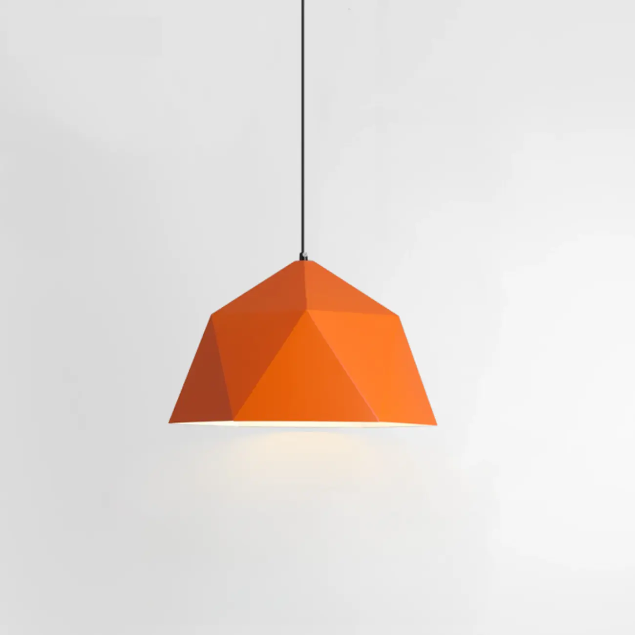 Industrial Orange Cone Pendant Light for Dining Room Image - 5 | homeyfad
