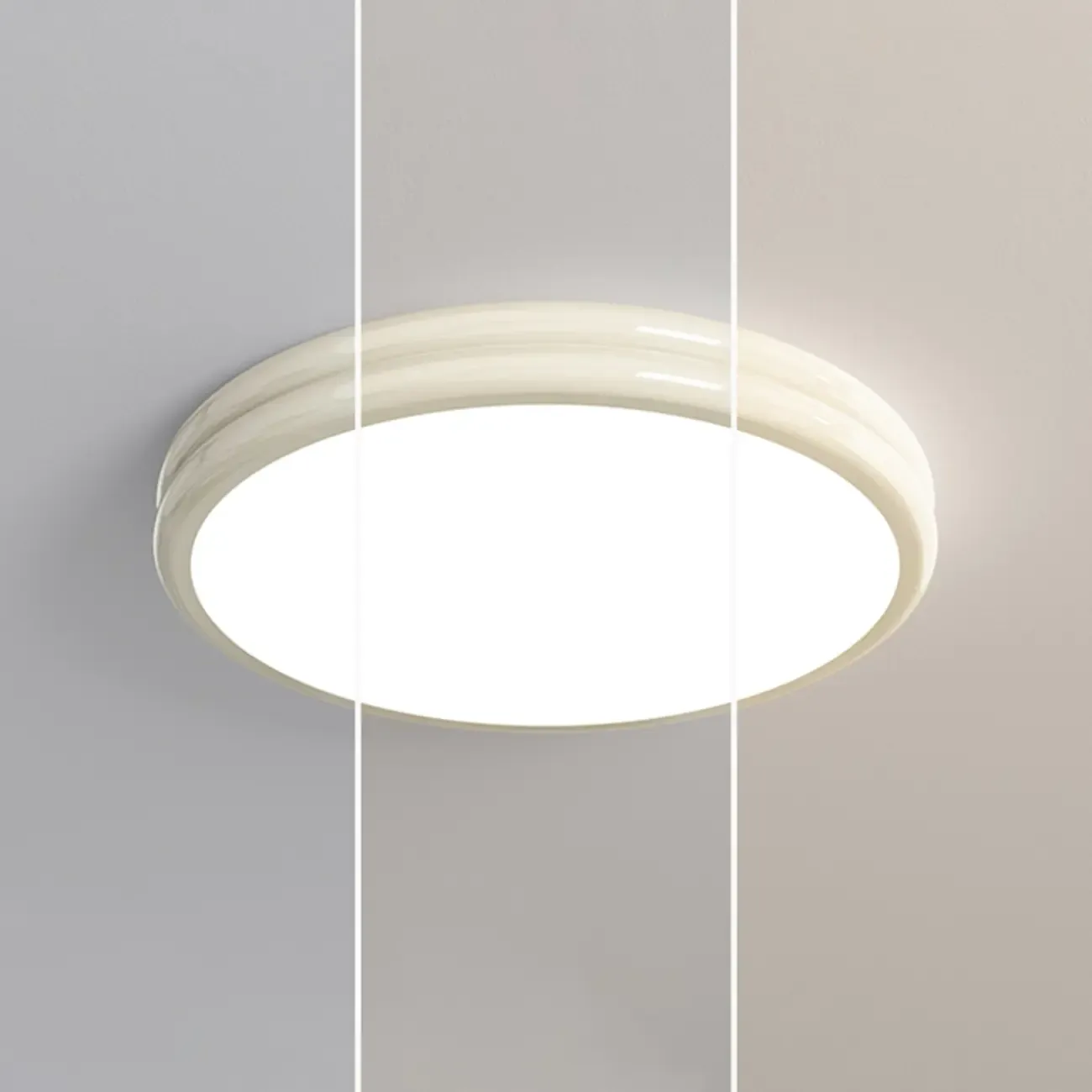 Double-Layer Round Flush Mount Ceiling Light for Living Room Image - 11