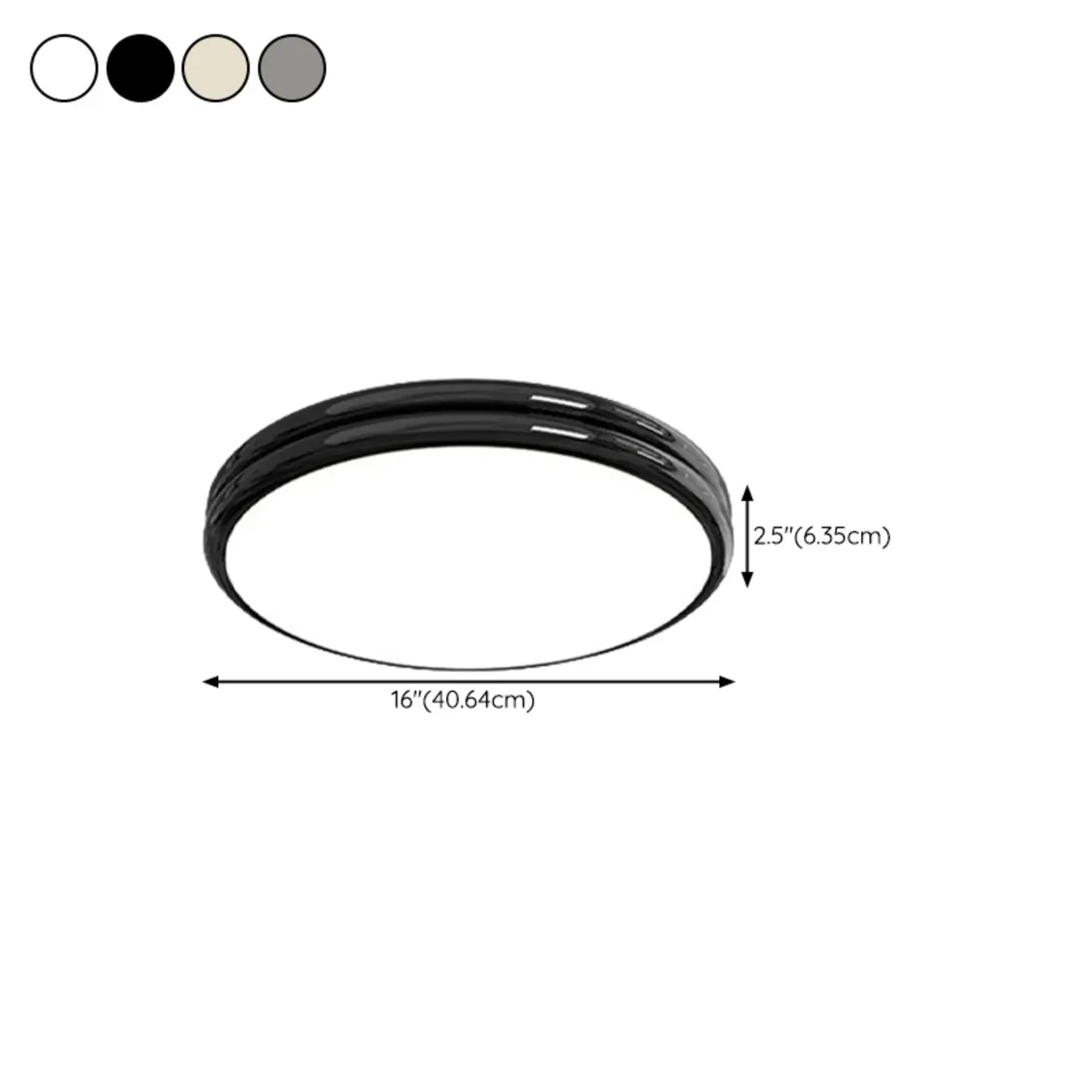 Double-Layer Round Flush Mount Ceiling Light for Living Room #size | homeyfad