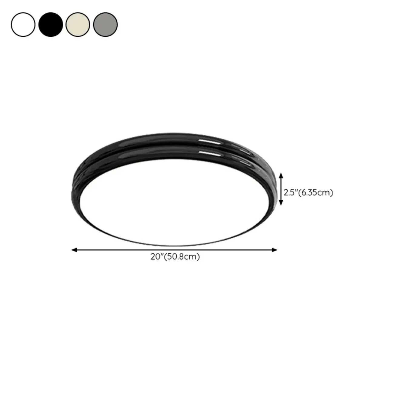 Double-Layer Round Flush Mount Ceiling Light for Living Room Image - 15 | homeyfad