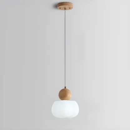 Modern Wooden Cloud Pendant Light for Bedroom