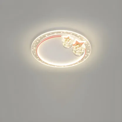 Dimmable Star LED Flush Ceiling Light for Kids Bedroom Decor Image - 5