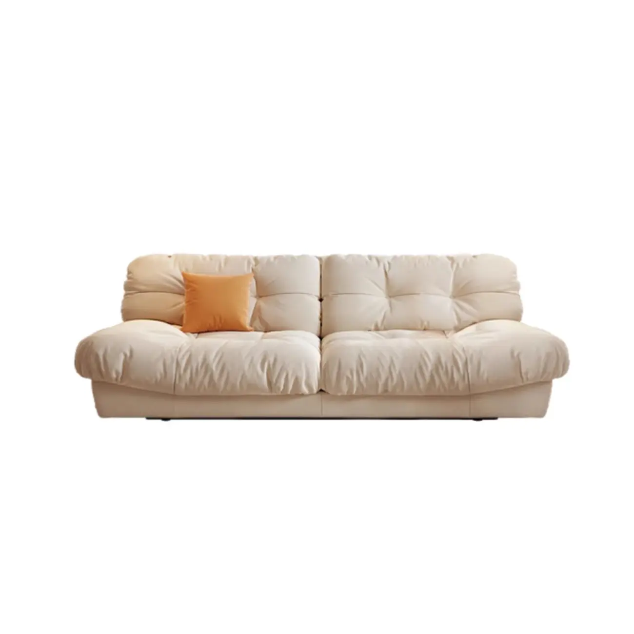 Modern Off-White Upholstery 3-Seat Sofa with Concealed Support Image - 2 | homeyfad