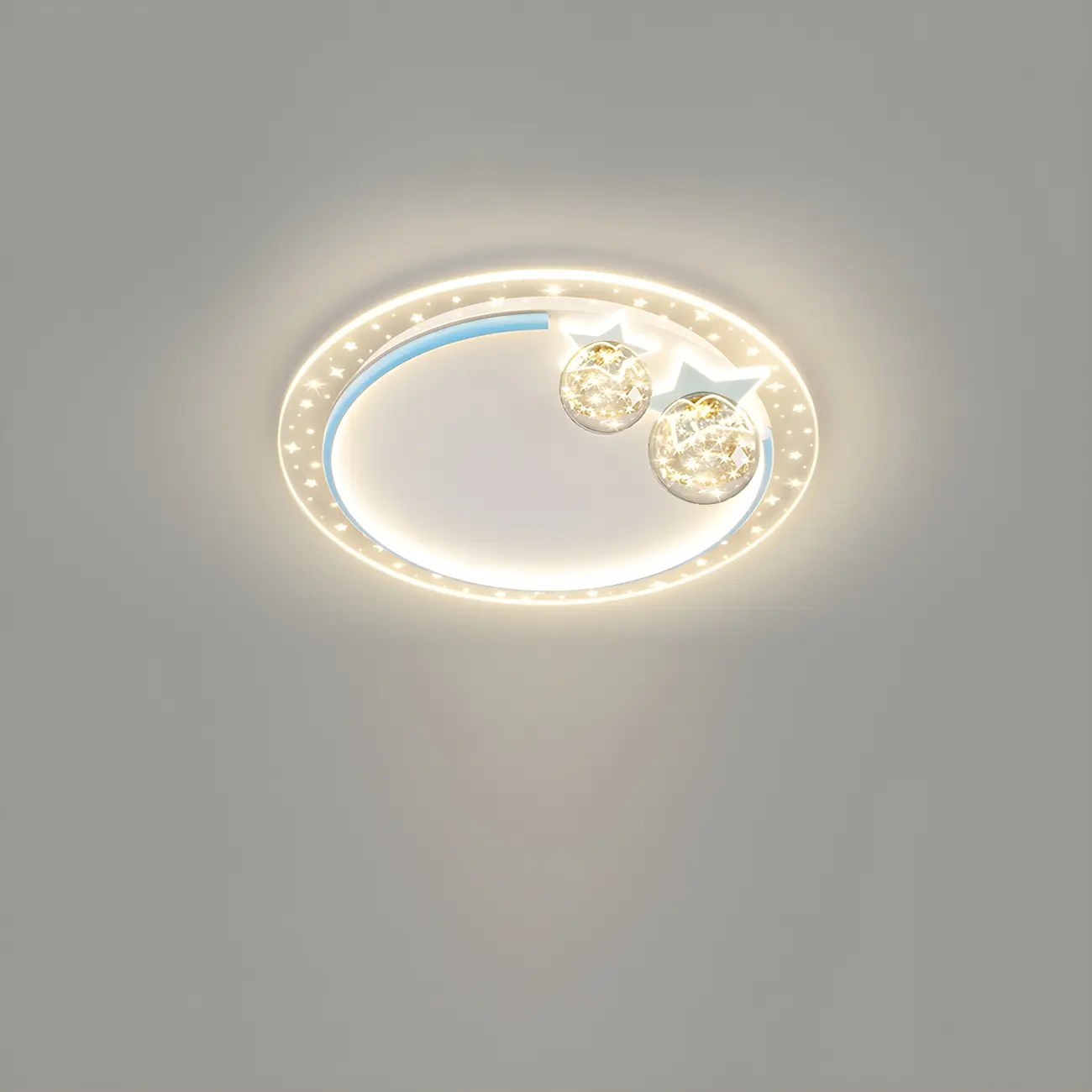 Dimmable Star LED Flush Ceiling Light for Kids Bedroom Decor Image - 7 | homeyfad