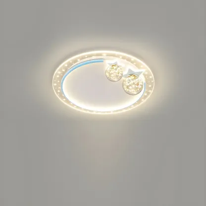 Dimmable Star LED Flush Ceiling Light for Kids Bedroom Decor Image - 7