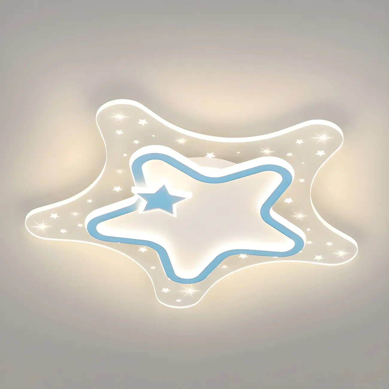 Dimmable Star LED Flush Ceiling Light for Kids Bedroom Decor Image - 10 | homeyfad