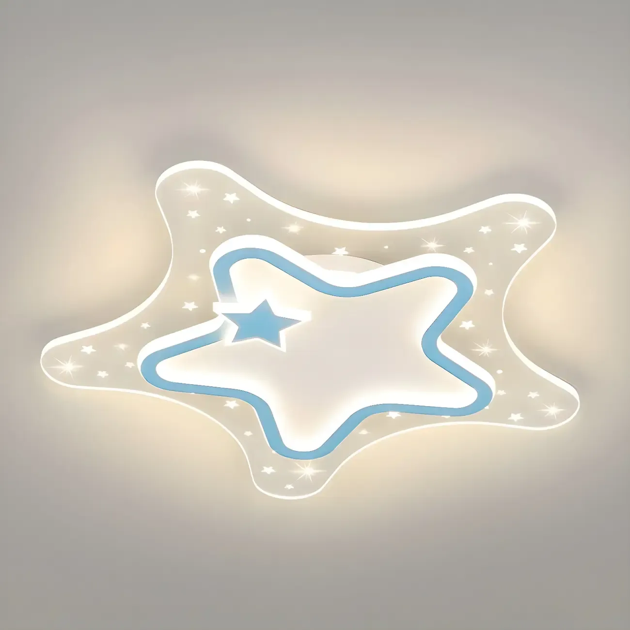 Dimmable Star LED Flush Ceiling Light for Kids Bedroom Decor Image - 10