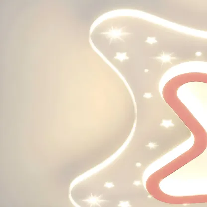 Dimmable Star LED Flush Ceiling Light for Kids Bedroom Decor Image - 11