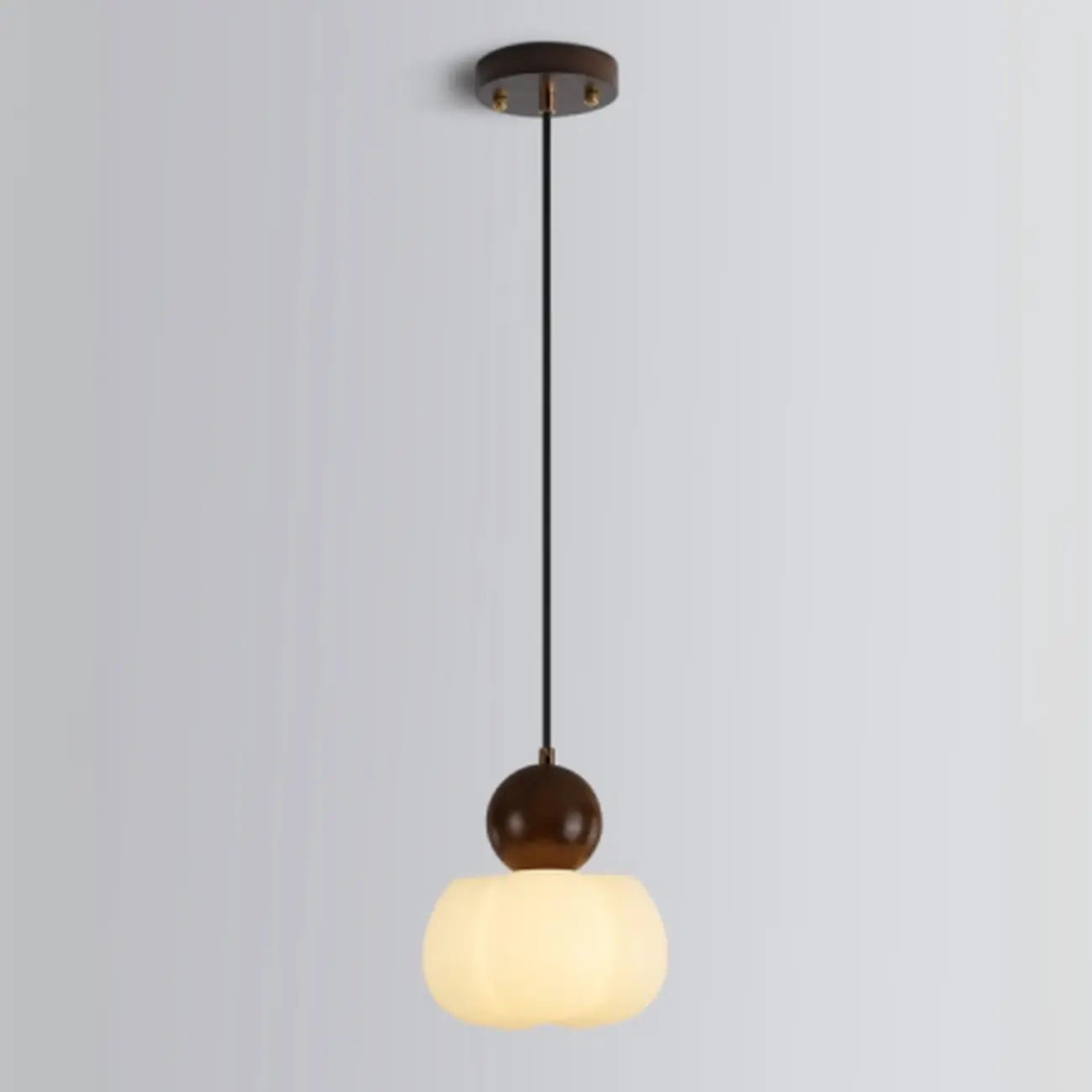 Modern Cloud Bedside Pendant Light with Wooden Ball Image - 9 | homeyfad