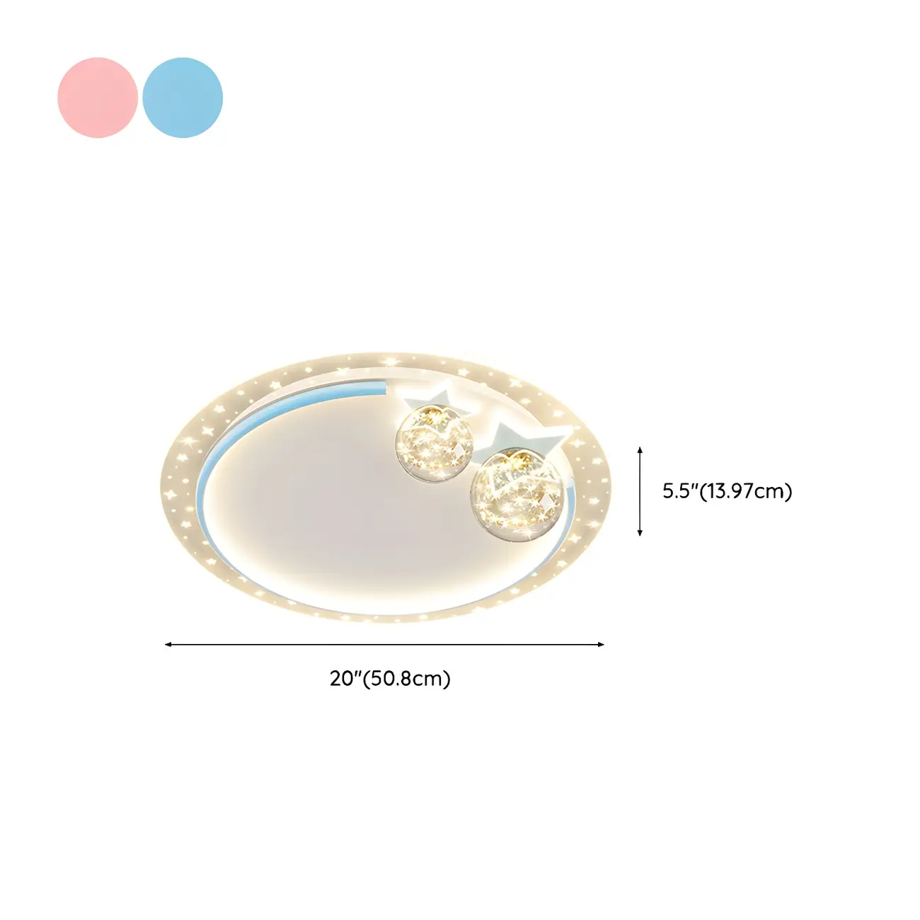 Dimmable Star LED Flush Ceiling Light for Kids Bedroom Decor Image - 15 | homeyfad