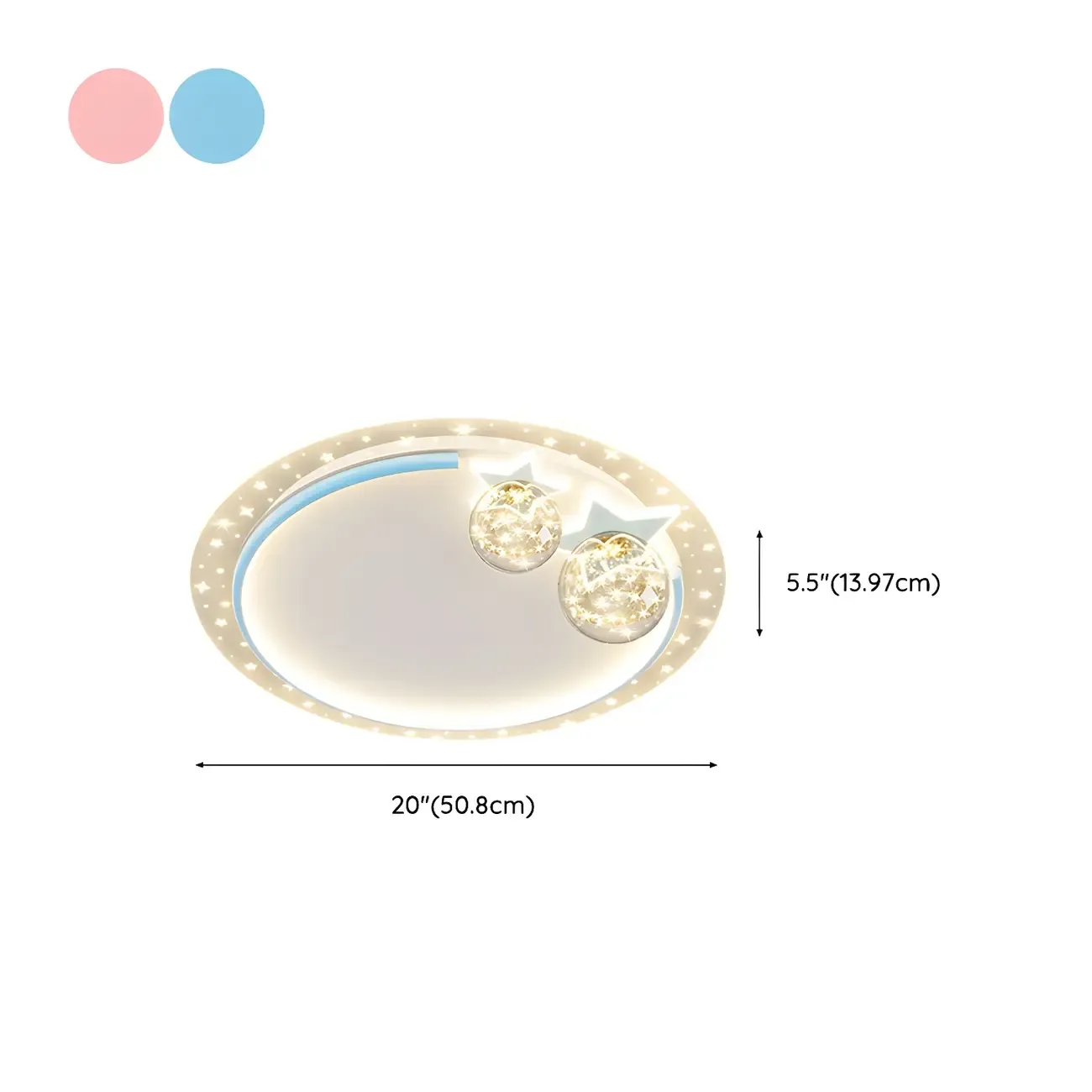 Dimmable Star LED Flush Ceiling Light for Kids Bedroom Decor Image - 15