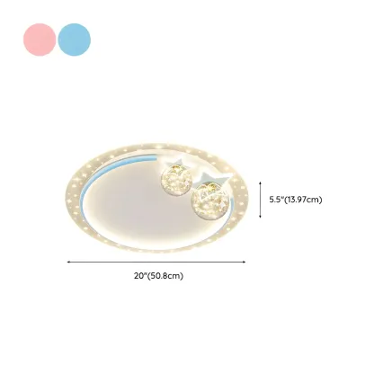 Dimmable Star LED Flush Ceiling Light for Kids Bedroom Decor Image - 15